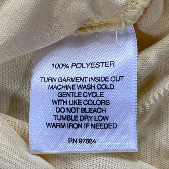 Valerie Stevens size Xl yellow bell sleeve vneck lined empire line boho top EUC - Picture 11 of 11